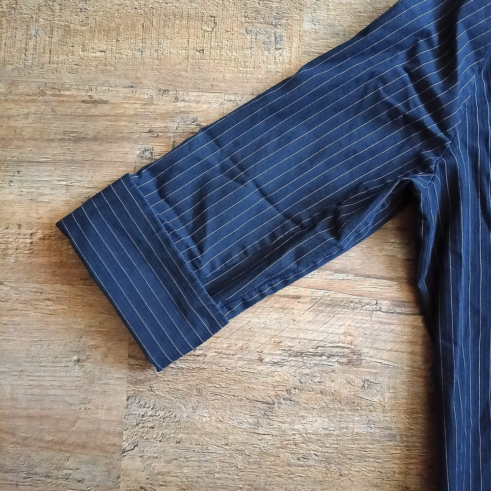 Worthington Black Pinstripe Blouse Size Small - Picture 3 of 6
